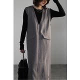 ライトツイルレイヤード風Vネックジャンスカ 77-004499 | BONJOUR SAGAN | 詳細画像16 