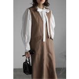 ライトツイルレイヤード風Vネックジャンスカ 77-004499 | BONJOUR SAGAN | 詳細画像22 