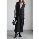 ライトツイルレイヤード風Vネックジャンスカ 77-004499 | BONJOUR SAGAN | 詳細画像1 