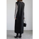 ライトツイルレイヤード風Vネックジャンスカ 77-004499 | BONJOUR SAGAN | 詳細画像3 