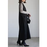 ライトツイルレイヤード風Vネックジャンスカ 77-004499 | BONJOUR SAGAN | 詳細画像4 