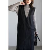 ライトツイルレイヤード風Vネックジャンスカ 77-004499 | BONJOUR SAGAN | 詳細画像5 