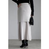 レイヤード風ニットIラインスカート 77-004553 | BONJOUR SAGAN | 詳細画像14 