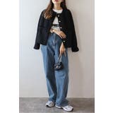 ツイードゴールド釦フリンジジャケット | BONJOUR SAGAN | 詳細画像1 