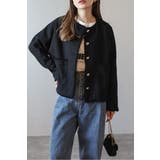 ツイードゴールド釦フリンジジャケット | BONJOUR SAGAN | 詳細画像2 