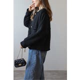 ツイードゴールド釦フリンジジャケット | BONJOUR SAGAN | 詳細画像4 