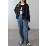 ツイードゴールド釦フリンジジャケット | BONJOUR SAGAN | 詳細画像6 