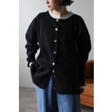 BLACK | ダイバーニット金釦カーディガン 88 003328 | BONJOUR SAGAN
