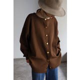 BROWN | ダイバーニット金釦カーディガン 88 003328 | BONJOUR SAGAN