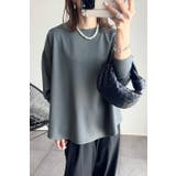 CHARCOAL-GRAY | コマンド裾フレアトップス 88-002796 | BONJOUR SAGAN