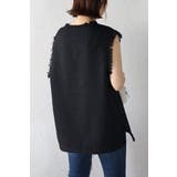 ツイードフリンジディープVベスト 88-002936 | BONJOUR SAGAN | 詳細画像4