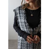 ツイードフリンジディープVベスト 88-002936 | BONJOUR SAGAN | 詳細画像25