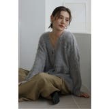 LIGHT-GRAY | shaggy knit cardigan / シャギーニットカーディガン | BONJOUR SAGAN
