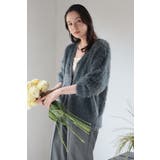 CHARCOAL-GRAY | shaggy knit cardigan / シャギーニットカーディガン | BONJOUR SAGAN