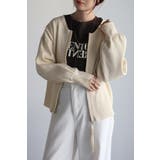 IVORY | ダブルジップダンボールリブニットカーディガン 88-003686 | BONJOUR SAGAN