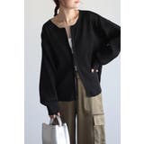 ダブルジップダンボールリブニットカーディガン 88-003686 | BONJOUR SAGAN | 詳細画像4 