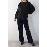 Vガゼットスウェットライクニットプルオーバー 88-003689 | BONJOUR SAGAN | 詳細画像1 