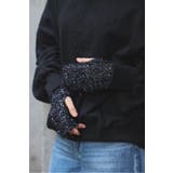 BLACK | 【Casselini】ラメフェザーアームウォーマー 88-003765 | BONJOUR SAGAN