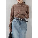 MOCHA | ベロアメロータートルプルオーバー 88-003843 | BONJOUR SAGAN