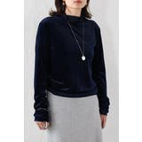 NAVY | ベロアメロータートルプルオーバー 88-003843 | BONJOUR SAGAN