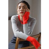 LIGHT-GRAY | 配色フィンガーホールリブニット 88-003886 | BONJOUR SAGAN