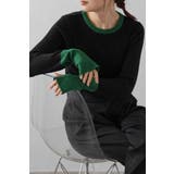 BLACK | 配色フィンガーホールリブニット 88-003886 | BONJOUR SAGAN