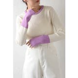 IVORY | 配色フィンガーホールリブニット 88-003886 | BONJOUR SAGAN