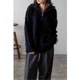 ハイネックハーフジップニット 88-003887 | BONJOUR SAGAN | 詳細画像1 