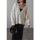 IVORY | ブークレディープVネックニット 88-003888 | BONJOUR SAGAN