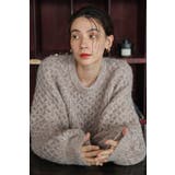 LIGHT-COCOA | ハニカムミックスボリュームニット 88-003925 | BONJOUR SAGAN