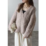 LIGHT-COCOA | アルパカタッチVネックカーディガン 88-003946 | BONJOUR SAGAN