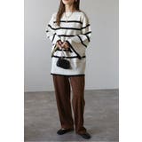 スリットスリーブボートネックボーダーニット | BONJOUR SAGAN | 詳細画像5 