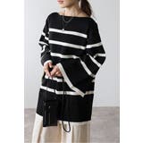 スリットスリーブボートネックボーダーニット | BONJOUR SAGAN | 詳細画像17 