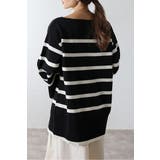 スリットスリーブボートネックボーダーニット | BONJOUR SAGAN | 詳細画像19 