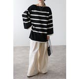 スリットスリーブボートネックボーダーニット | BONJOUR SAGAN | 詳細画像20 