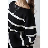 スリットスリーブボートネックボーダーニット | BONJOUR SAGAN | 詳細画像23 