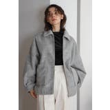 LIGHT-GRAY | Wジップシャギーミドルブルゾン 88-003965 | BONJOUR SAGAN