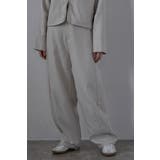 ECRU | twill curved pants | BONJOUR SAGAN