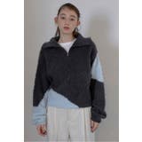 CHARCOAL-GRAY | cropped half zip | BONJOUR SAGAN