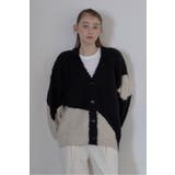 BLACK | loop yarn intarsia | BONJOUR SAGAN