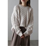 クルーネックミックスケーブルニット 88-004060 | BONJOUR SAGAN | 詳細画像1