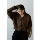 BROWN | tulle sleeve cropped | BONJOUR SAGAN