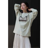 LIGHT-GREEN | オーバーサイズフォト箔ロゴロンT 88-004086 | BONJOUR SAGAN