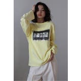 LIGHT-YELLOW | オーバーサイズフォト箔ロゴロンT 88-004086 | BONJOUR SAGAN