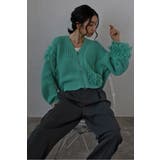 ループフリンジVネックジップカーディガン 88-004087 | BONJOUR SAGAN | 詳細画像2 