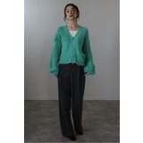 ループフリンジVネックジップカーディガン 88-004087 | BONJOUR SAGAN | 詳細画像3 