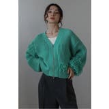 ループフリンジVネックジップカーディガン 88-004087 | BONJOUR SAGAN | 詳細画像4 