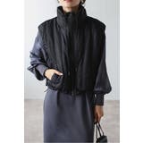 BLACK | 中綿ショートベスト 88-004119 | BONJOUR SAGAN