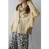 YELLOW-BEIGE | リネン混ホールドロストシャツ 88-004164 | BONJOUR SAGAN