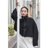 BLACK | ボタンスリットスリーブブルゾン 88-004177 | BONJOUR SAGAN